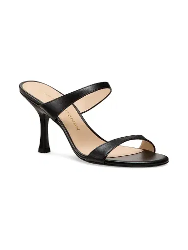 Stuart Weitzman Women's Nudist 85MM Leather Sandals - Black | Thumbnail 2 Stuart Weitzman Women's Nudist 85MM Leather Sandals - Black | Thumbnail 2
