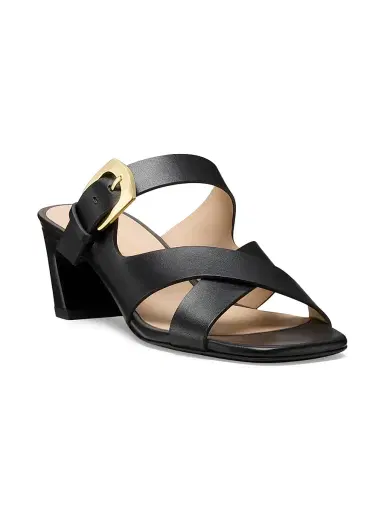Stuart Weitzman Women's Sai 50MM Leather Block-Heel Sandals - Black | Thumbnail 2 Stuart Weitzman Women's Sai 50MM Leather Block-Heel Sandals - Black | Thumbnail 2