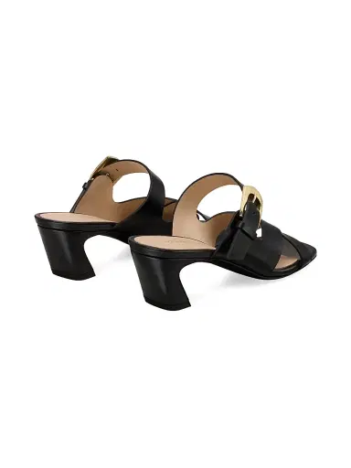 Stuart Weitzman Women's Sai 50MM Leather Block-Heel Sandals - Black | Thumbnail 3 Stuart Weitzman Women's Sai 50MM Leather Block-Heel Sandals - Black | Thumbnail 3
