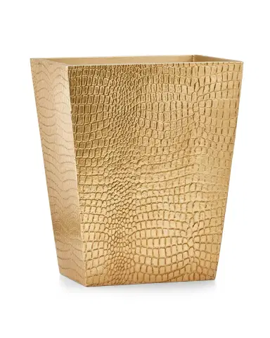 Labrazel Crocodile Gold Wastebasket | Thumbnail 1 Labrazel Crocodile Gold Wastebasket | Thumbnail 1