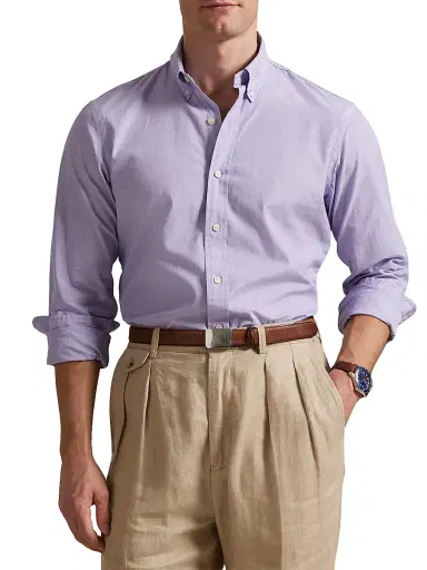 Polo Ralph Lauren Men's Classic-Fit End-On-End Shirt | Thumbnail 3 Polo Ralph Lauren Men's Classic-Fit End-On-End Shirt | Thumbnail 3