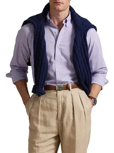 Polo Ralph Lauren Men's Classic-Fit End-On-End Shirt | Thumbnail 5 Polo Ralph Lauren Men's Classic-Fit End-On-End Shirt | Thumbnail 5