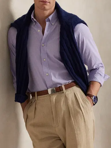 Polo Ralph Lauren Men's Classic-Fit End-On-End Shirt | Thumbnail 7 Polo Ralph Lauren Men's Classic-Fit End-On-End Shirt | Thumbnail 7