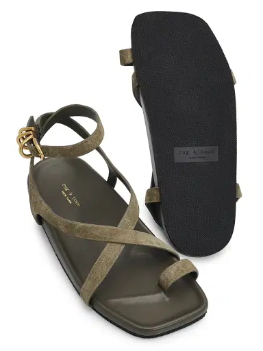 rag & bone Women's Rue Suede Sandals - Olive Suede - Size 9 | Thumbnail 6 rag & bone Women's Rue Suede Sandals - Olive Suede - Size 9 | Thumbnail 6