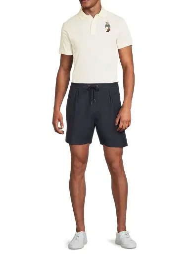 Ralph Lauren Purple Label Men's Silk-Linen Drawstring Shorts | Thumbnail 2 Ralph Lauren Purple Label Men's Silk-Linen Drawstring Shorts | Thumbnail 2