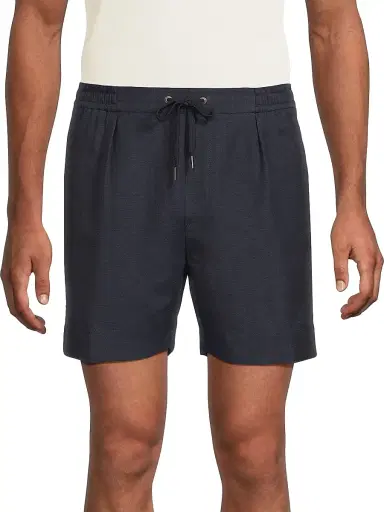 Ralph Lauren Purple Label Men's Silk-Linen Drawstring Shorts | Thumbnail 3 Ralph Lauren Purple Label Men's Silk-Linen Drawstring Shorts | Thumbnail 3
