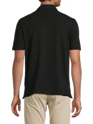 Ralph Lauren Purple Label Men's Cotton-Cashmere Piqué Polo Shirt - Classic Black | Thumbnail 5 Ralph Lauren Purple Label Men's Cotton-Cashmere Piqué Polo Shirt - Classic Black | Thumbnail 5