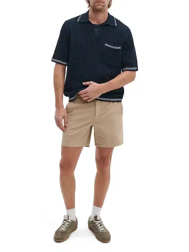 rag & bone Men's Stretch-Cotton Chino Shorts - Winter Blue | Thumbnail 2 rag & bone Men's Stretch-Cotton Chino Shorts - Winter Blue | Thumbnail 2