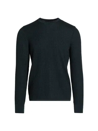 rag & bone Men's Gregory Wool-Blend Crewneck Sweater - Navy | Thumbnail 1 rag & bone Men's Gregory Wool-Blend Crewneck Sweater - Navy | Thumbnail 1