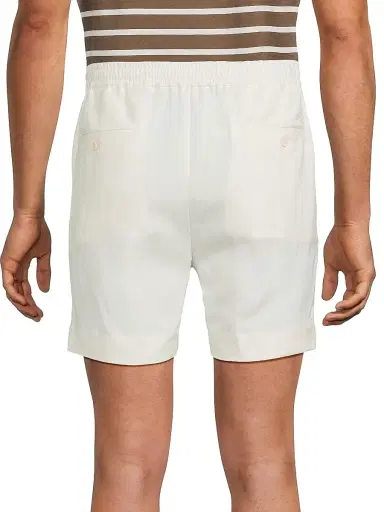 Ralph Lauren Purple Label Men's Silk-Linen Drawstring Shorts | Thumbnail 5 Ralph Lauren Purple Label Men's Silk-Linen Drawstring Shorts | Thumbnail 5