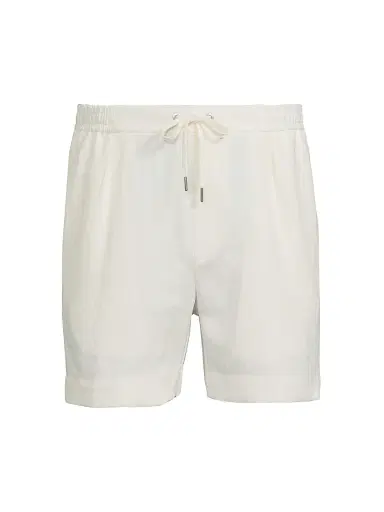 Ralph Lauren Purple Label Men's Silk-Linen Drawstring Shorts | Thumbnail 1 Ralph Lauren Purple Label Men's Silk-Linen Drawstring Shorts | Thumbnail 1
