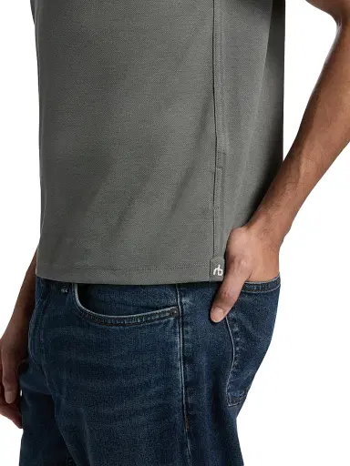 rag & bone Men's K-P Slim-Fit Polo Shirt - Grey Mist | Thumbnail 6 rag & bone Men's K-P Slim-Fit Polo Shirt - Grey Mist | Thumbnail 6
