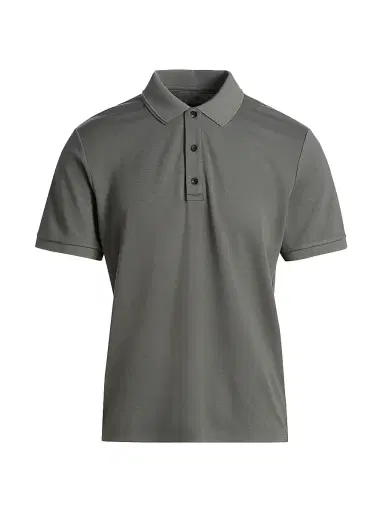 rag & bone Men's K-P Slim-Fit Polo Shirt - Grey Mist | Thumbnail 1 rag & bone Men's K-P Slim-Fit Polo Shirt - Grey Mist | Thumbnail 1