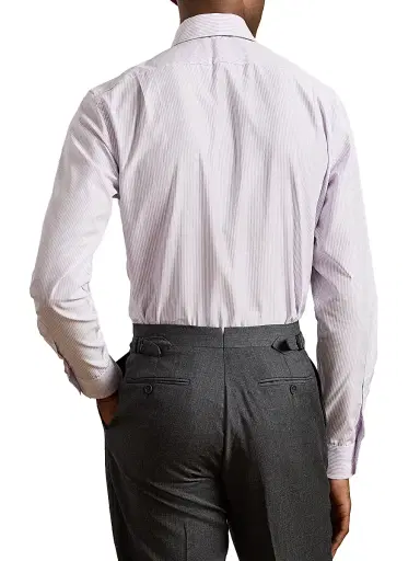 Ralph Lauren Purple Label Men's Mini-Bengal-Stripe Shirt - Lavender - Size 17 | Thumbnail 4 Ralph Lauren Purple Label Men's Mini-Bengal-Stripe Shirt - Lavender - Size 17 | Thumbnail 4