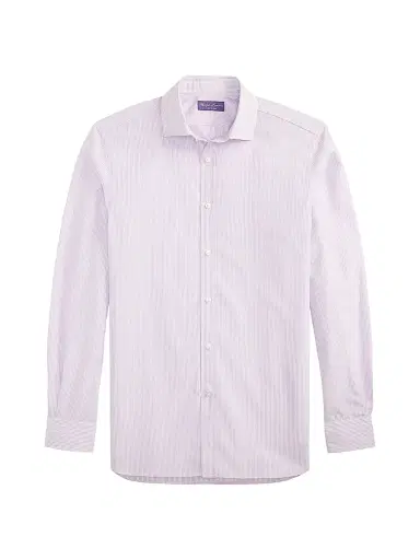 Ralph Lauren Purple Label Men's Mini-Bengal-Stripe Shirt - Lavender - Size 17 | Thumbnail 1 Ralph Lauren Purple Label Men's Mini-Bengal-Stripe Shirt - Lavender - Size 17 | Thumbnail 1