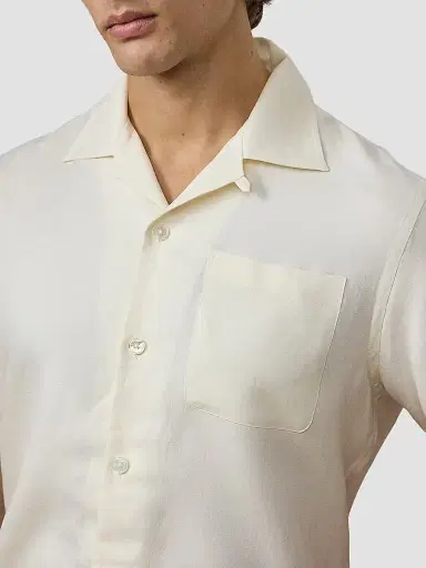 Ralph Lauren Purple Label Men's Silk-Linen Camp Shirt - Classic Cream - Size XXL | Thumbnail 5 Ralph Lauren Purple Label Men's Silk-Linen Camp Shirt - Classic Cream - Size XXL | Thumbnail 5