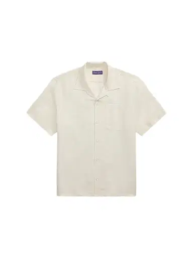 Ralph Lauren Purple Label Men's Silk-Linen Camp Shirt - Classic Cream - Size XXL | Thumbnail 1 Ralph Lauren Purple Label Men's Silk-Linen Camp Shirt - Classic Cream - Size XXL | Thumbnail 1