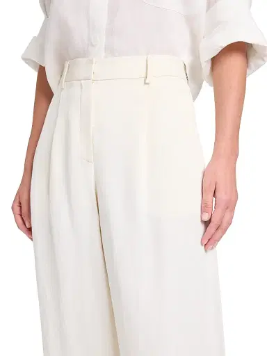 TWP Women's Hudson St. Linen-Blend Pants - Bone - Size 12 | Thumbnail 6 TWP Women's Hudson St. Linen-Blend Pants - Bone - Size 12 | Thumbnail 6