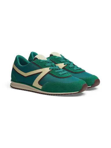 rag & bone Women's Retro Low-Top Leather Trainer Sneakers - Green - Size 11 | Thumbnail 2 rag & bone Women's Retro Low-Top Leather Trainer Sneakers - Green - Size 11 | Thumbnail 2