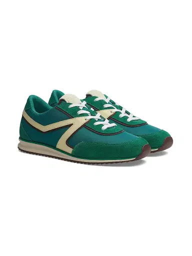 rag & bone Women's Retro Low-Top Leather Trainer Sneakers - Green - Size 11 | Thumbnail 3 rag & bone Women's Retro Low-Top Leather Trainer Sneakers - Green - Size 11 | Thumbnail 3