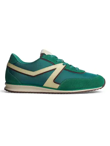 rag & bone Women's Retro Low-Top Leather Trainer Sneakers - Green - Size 11 | Thumbnail 1 rag & bone Women's Retro Low-Top Leather Trainer Sneakers - Green - Size 11 | Thumbnail 1