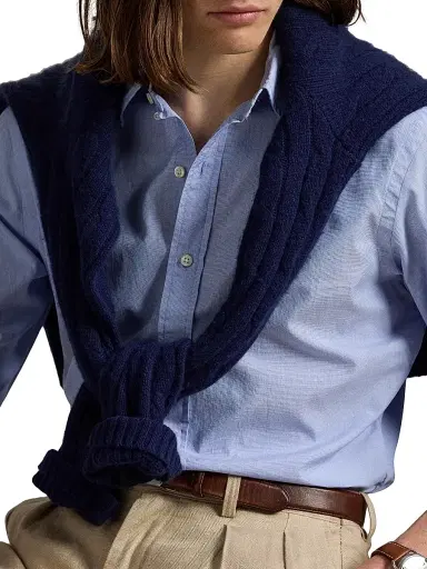 Polo Ralph Lauren Men's Classic-Fit End-On-End Shirt | Thumbnail 5 Polo Ralph Lauren Men's Classic-Fit End-On-End Shirt | Thumbnail 5