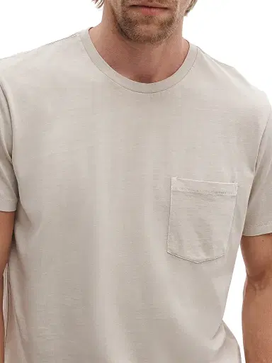 rag & bone Men's Crewneck Cotton T-Shirt - Taupe | Thumbnail 5 rag & bone Men's Crewneck Cotton T-Shirt - Taupe | Thumbnail 5