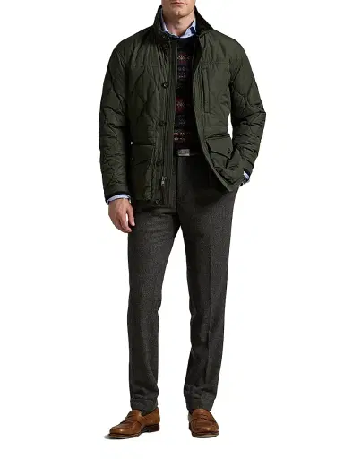 Polo Ralph Lauren Men's Eastham Quilted Hooded Field Jacket - Olive Smoke | Thumbnail 2 Polo Ralph Lauren Men's Eastham Quilted Hooded Field Jacket - Olive Smoke | Thumbnail 2