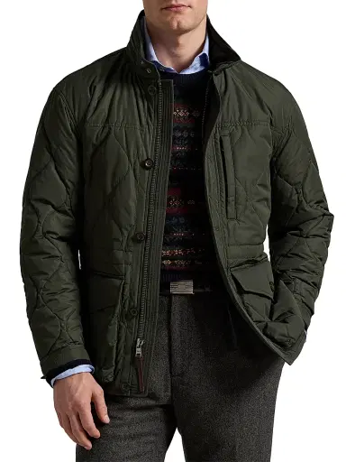 Polo Ralph Lauren Men's Eastham Quilted Hooded Field Jacket - Olive Smoke | Thumbnail 3 Polo Ralph Lauren Men's Eastham Quilted Hooded Field Jacket - Olive Smoke | Thumbnail 3