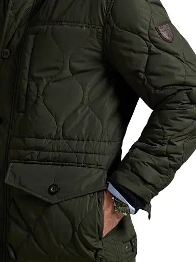 Polo Ralph Lauren Men's Eastham Quilted Hooded Field Jacket - Olive Smoke | Thumbnail 5 Polo Ralph Lauren Men's Eastham Quilted Hooded Field Jacket - Olive Smoke | Thumbnail 5