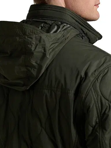 Polo Ralph Lauren Men's Eastham Quilted Hooded Field Jacket - Olive Smoke | Thumbnail 6 Polo Ralph Lauren Men's Eastham Quilted Hooded Field Jacket - Olive Smoke | Thumbnail 6