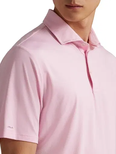 RLX Ralph Lauren Men's Lightweight Airflow Jersey Short-Sleeve Polo Shirt - Carmel Pink - Size XXL | Thumbnail 5 RLX Ralph Lauren Men's Lightweight Airflow Jersey Short-Sleeve Polo Shirt - Carmel Pink - Size XXL | Thumbnail 5