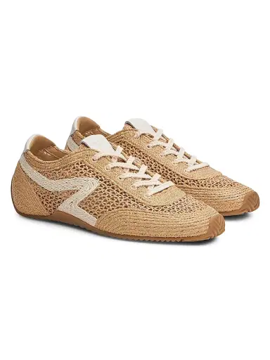 rag & bone Women's Retro Runner Ultra Slim Sneakers - Natural Raffia - Size 10 | Thumbnail 2 rag & bone Women's Retro Runner Ultra Slim Sneakers - Natural Raffia - Size 10 | Thumbnail 2