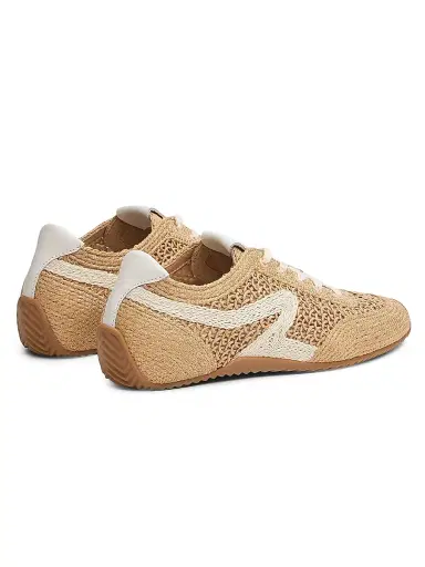 rag & bone Women's Retro Runner Ultra Slim Sneakers - Natural Raffia - Size 10 | Thumbnail 3 rag & bone Women's Retro Runner Ultra Slim Sneakers - Natural Raffia - Size 10 | Thumbnail 3