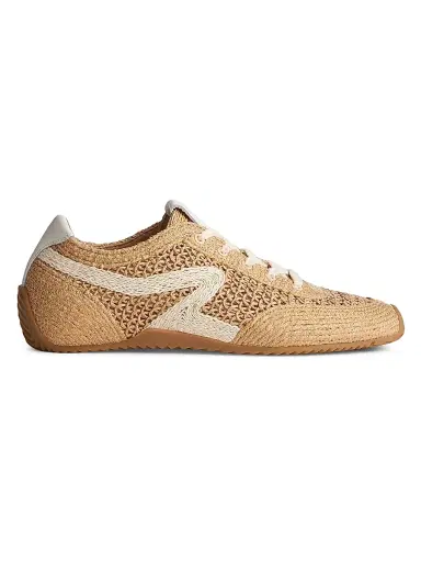 rag & bone Women's Retro Runner Ultra Slim Sneakers - Natural Raffia - Size 10 | Thumbnail 1 rag & bone Women's Retro Runner Ultra Slim Sneakers - Natural Raffia - Size 10 | Thumbnail 1