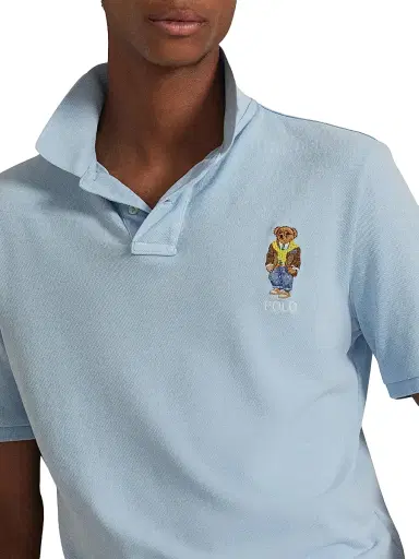 Polo Ralph Lauren Men's Polo Bear Cotton Polo Shirt - Southport Blue Heritage Bear | Thumbnail 6 Polo Ralph Lauren Men's Polo Bear Cotton Polo Shirt - Southport Blue Heritage Bear | Thumbnail 6