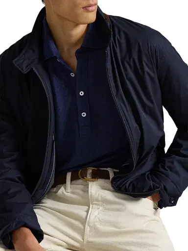 Polo Ralph Lauren Men's Short Sleeve Linen Pique Polo Shirt - Newport Navy - Size XL | Thumbnail 5 Polo Ralph Lauren Men's Short Sleeve Linen Pique Polo Shirt - Newport Navy - Size XL | Thumbnail 5