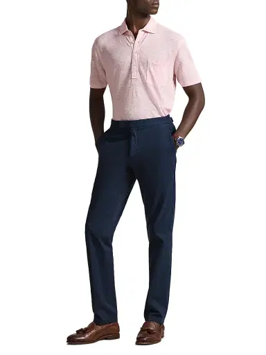 Polo Ralph Lauren Men's Short Sleeve Linen Pique Polo Shirt - Garden Pink - Size XXL | Thumbnail 2 Polo Ralph Lauren Men's Short Sleeve Linen Pique Polo Shirt - Garden Pink - Size XXL | Thumbnail 2