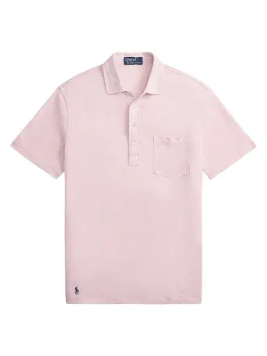 Polo Ralph Lauren Men's Short Sleeve Linen Pique Polo Shirt - Garden Pink - Size XXL | Thumbnail 1 Polo Ralph Lauren Men's Short Sleeve Linen Pique Polo Shirt - Garden Pink - Size XXL | Thumbnail 1