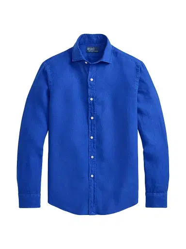 Polo Ralph Lauren Men's Linen Button-Front Shirt - Pacific Royal | Thumbnail 1 Polo Ralph Lauren Men's Linen Button-Front Shirt - Pacific Royal | Thumbnail 1