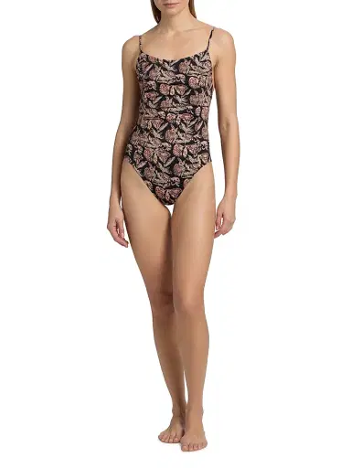 Ulla Johnson Women's Annine Printed One-Piece Swimsuit - Jasper | Thumbnail 2 Ulla Johnson Women's Annine Printed One-Piece Swimsuit - Jasper | Thumbnail 2
