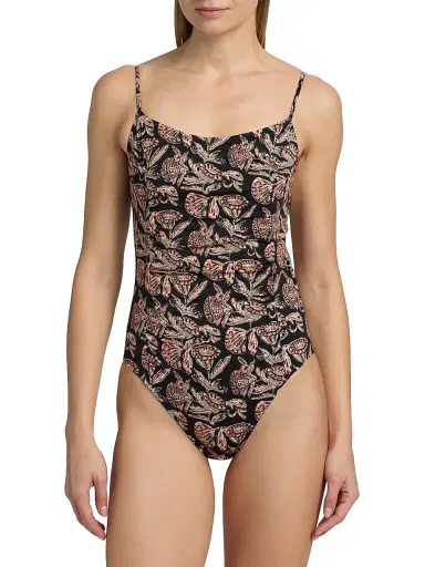 Ulla Johnson Women's Annine Printed One-Piece Swimsuit - Jasper | Thumbnail 3 Ulla Johnson Women's Annine Printed One-Piece Swimsuit - Jasper | Thumbnail 3