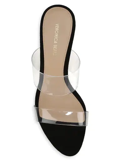 Veronica Beard Women's Asha 75MM Transparent Stiletto Sandals - Clear Black | Thumbnail 4 Veronica Beard Women's Asha 75MM Transparent Stiletto Sandals - Clear Black | Thumbnail 4