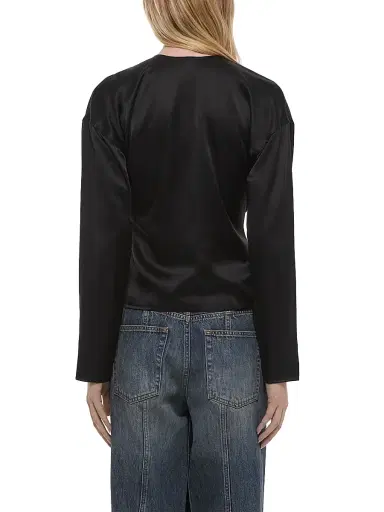 Helmut Lang Women's Scarf-Drape Silk Top - Black | Thumbnail 5 Helmut Lang Women's Scarf-Drape Silk Top - Black | Thumbnail 5