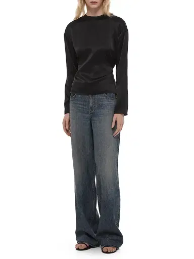 Helmut Lang Women's Scarf-Drape Silk Top - Black | Thumbnail 6 Helmut Lang Women's Scarf-Drape Silk Top - Black | Thumbnail 6