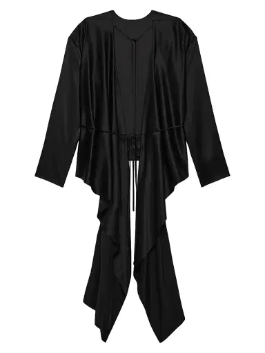 Helmut Lang Women's Scarf-Drape Silk Top - Black | Thumbnail 1 Helmut Lang Women's Scarf-Drape Silk Top - Black | Thumbnail 1