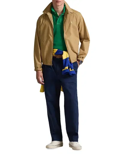 Polo Ralph Lauren Men's Cotton Poplin Windbreaker Jacket - Cafe Tan | Thumbnail 2 Polo Ralph Lauren Men's Cotton Poplin Windbreaker Jacket - Cafe Tan | Thumbnail 2