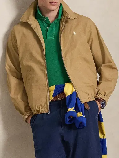 Polo Ralph Lauren Men's Cotton Poplin Windbreaker Jacket - Cafe Tan | Thumbnail 7 Polo Ralph Lauren Men's Cotton Poplin Windbreaker Jacket - Cafe Tan | Thumbnail 7