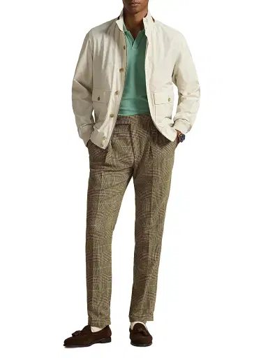 Polo Ralph Lauren Men's Gabardine Stand Collar Bomber Jacket - Basic Sand | Thumbnail 2 Polo Ralph Lauren Men's Gabardine Stand Collar Bomber Jacket - Basic Sand | Thumbnail 2