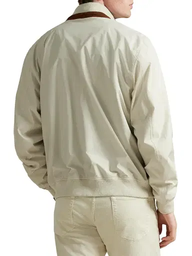Polo Ralph Lauren Men's Gabardine Stand Collar Bomber Jacket - Basic Sand | Thumbnail 4 Polo Ralph Lauren Men's Gabardine Stand Collar Bomber Jacket - Basic Sand | Thumbnail 4